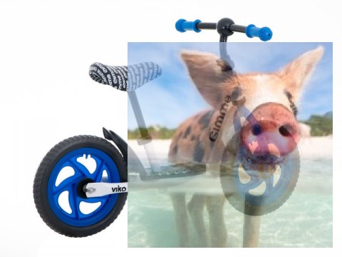 Rowerek biegowy Viko (koła 11" pianka EVA, wiek 3+, podest) - niebieski