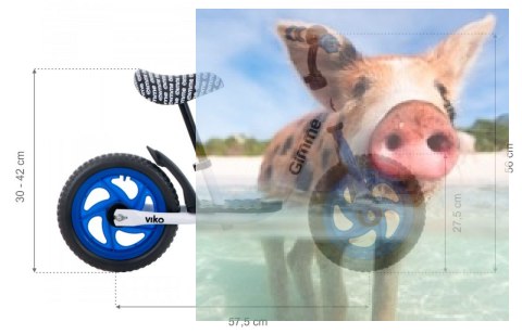 Rowerek biegowy Viko (koła 11" pianka EVA, wiek 3+, podest) - niebieski