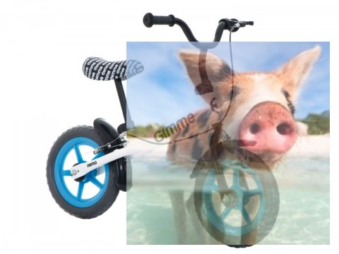 Rowerek biegowy z hamulcem Nemo (koła 11" pianka Eva, wiek 3+) - niebieski