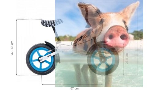 Rowerek biegowy z hamulcem Nemo (koła 11" pianka Eva, wiek 3+) - niebieski