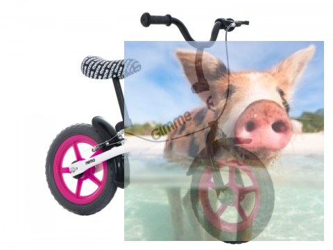 Rowerek biegowy z hamulcem Nemo (koła 11" pianka Eva, wiek 3+) - różowy