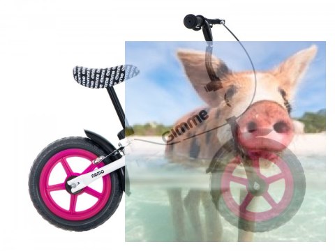 Rowerek biegowy z hamulcem Nemo (koła 11" pianka Eva, wiek 3+) - różowy