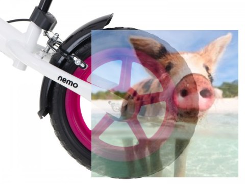 Rowerek biegowy z hamulcem Nemo (koła 11" pianka Eva, wiek 3+) - różowy