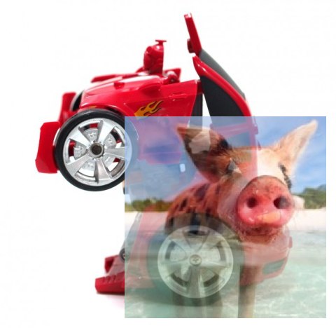 Transformer 27/40MHz RTR (14cm, zasięg do 15m, 3km/h) - Czerwony