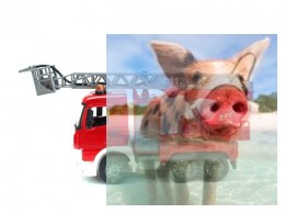 Wóz strażacki strzelający wodą 1:20