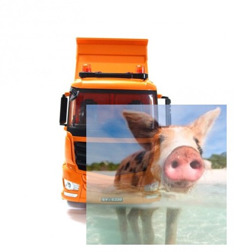 Wywrotka 1:20 (dźwięki, ręczne podnoszenie i opuszczanie przyczepy)