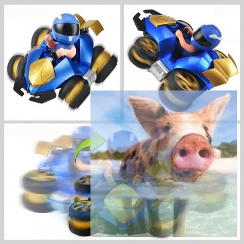 Auto wyczynowe Stunt 1:18 2.4GHz - niebieski