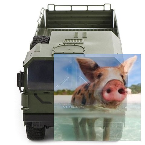 Ciężarówka wojskowa 1:16, 6x6, 2.4GHz, RTR - Zielona Ciężarówka wojskowa 1:16, 6x6, 2.4GHz, RTR - Zielona