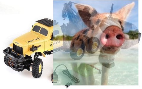 Ciężarówka wojskowa SL-194A (1:16, 4WD, 2.4G) Żółta