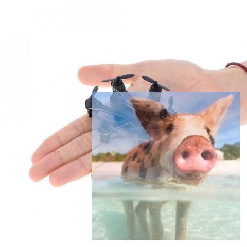 Mini dron X901 (4CH, 2.4GHz, zasięg 20-30m, 22g, żyroskop, 7.5cm) - Biały