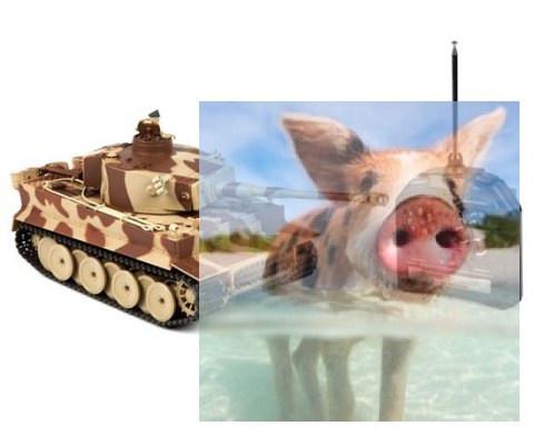 German Tiger ASG 1:24 27MHz/40MHz RTR strzela kulkami BB - Żółty