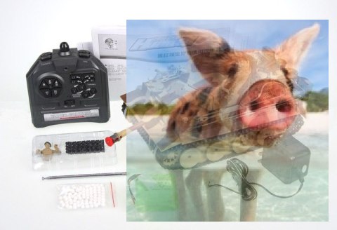 German Tiger ASG 1:24 27MHz/40MHz RTR strzela kulkami BB - Żółty