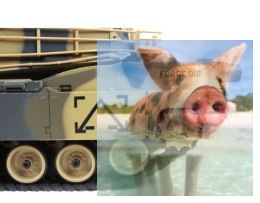 M1 Abrams ASG RTR 1:24 Strzela kulkami BB- Żółty