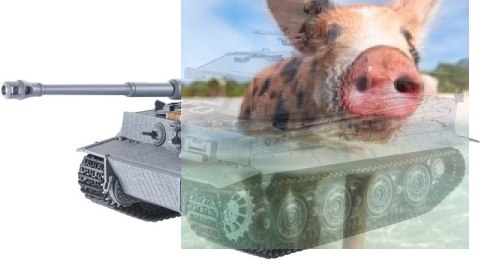 Tiger I 1:16 2.4GHz RTR strzela kulkami BB - Niebieski