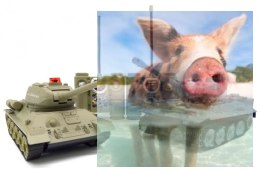 Zestaw wzajemnie walczących czołgów German Tiger i Russian T34 1:24 2.4GHz