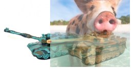 Zestaw wzajemnie walczących czołgów M1A2 Abrams i German Tiger v2 2.4GHz 1:28 RTR