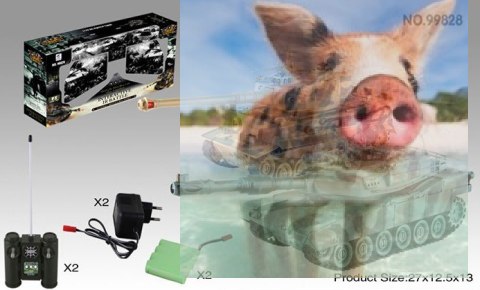 Zestaw wzajemnie walczących czołgów M1A2 Abrams i German Tiger v2 2.4GHz 1:28 RTR