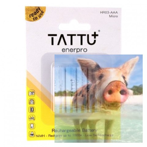 AAA 1.2V 800mAh NiMh Tattu enerpro - 4szt AAA 1.2V 800mAh NiMh Tattu enerpro - 4szt