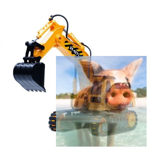 Koparko-spychacz 1:16 11CH 27MHz RTR - POSERWISOWY (uszkodzona łyżka)