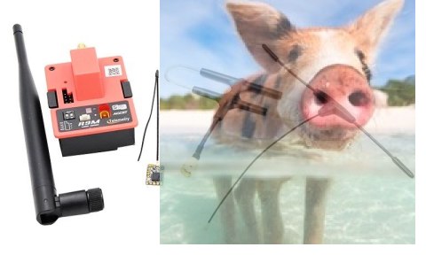 Moduł R9M + odbiornik R9 + Super 8 antena + T Pattern Dipole antena (wersja europejska)