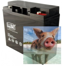 Pb 12V 18Ah bezobsługowy (waga 5.4kg, max. prąd ład. 4.5A, max. prąd rozład. 180A)