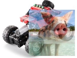 Samochód terenowy - klocki CADA - ZDALNIE STEROWANY (C51041W) - POSERWISOWY (niekompletny zestaw)