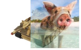 Zestaw wzajemnie walczących czołgów 1:24 27/40MHz RTR - POSERWISOWY (1 sprawny nowy czołg)