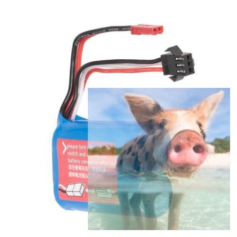 1000mAh 6.4V Li-Ion JST do WL L959-A