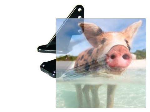 Dźwignia steru mała krótka 1,3mm, Czarna, 2 zest.