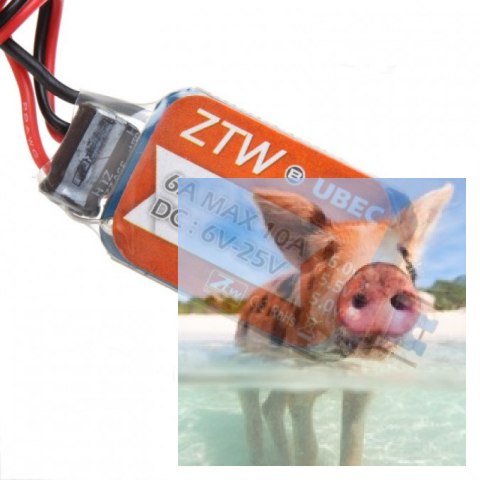 Regulator napięcia odbiornika ZTW 2-6S UBEC 6A 5/6V