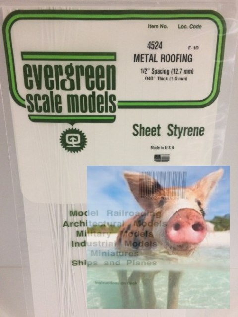 Płyta Metal Roofing 1mm x 12,7mm POLISTYREN HIPS